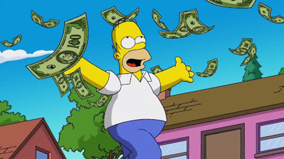 Homer Raining Money 43769